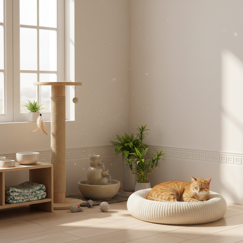 Phòng An Toàn Cho Mèo Mới: Bí Quyết Vàng Giúp Boss Hòa Nhập Nhanh, Giảm Stress