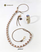 Sahara Set | Combo set quà cho chó mèo - vòng cổ. dây dắt, charm phụ kiện cá nhân hoá