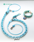 Santorini Set | Combo set quà cho chó mèo - vòng cổ, dây dắt, charm cá nhân hoá