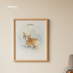 Tranh Thú Cưng - Màu Nước Dịu Nhẹ