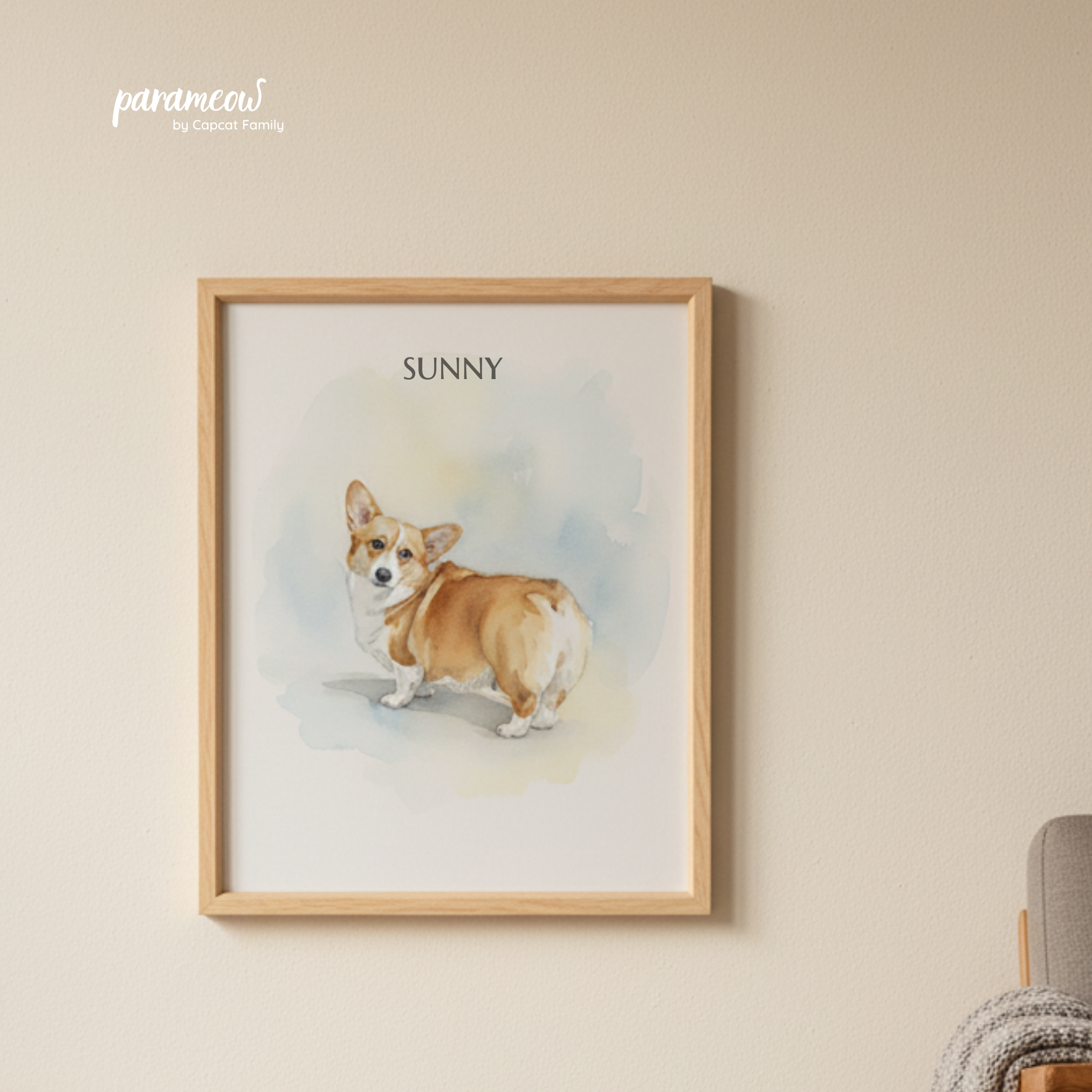 Tranh Thú Cưng - Màu Nước Dịu Nhẹ