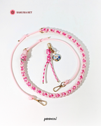 Sakura Set | Combo set quà cho chó mèo - vòng cổ. dây dắt, charm phụ kiện cá nhân hoá