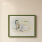 Tranh Thú Cưng - Màu Nước Dịu Nhẹ