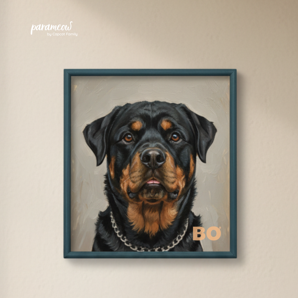 Tranh Thú Cưng - Sơn Dầu Tối Giản