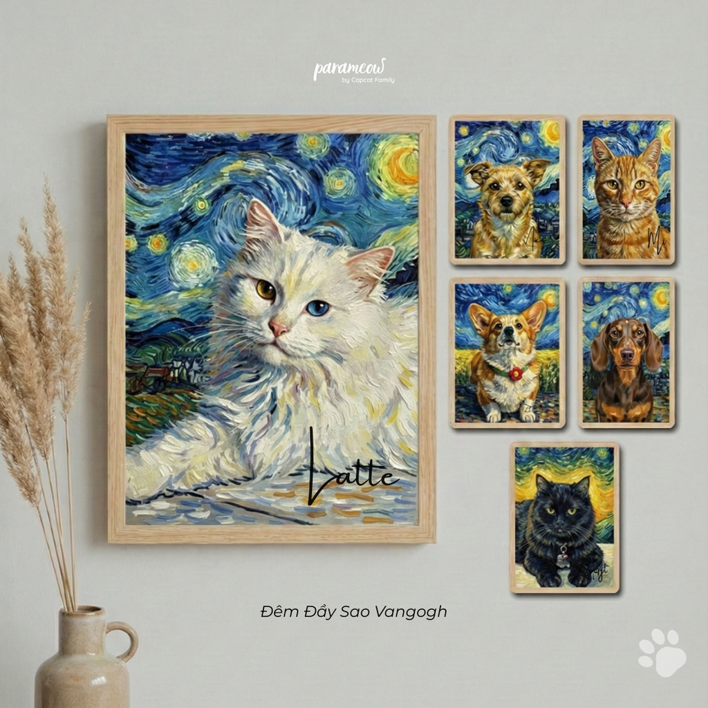Tranh Thú Cưng Cá Nhân Hoá - Parameow by Capcat Family