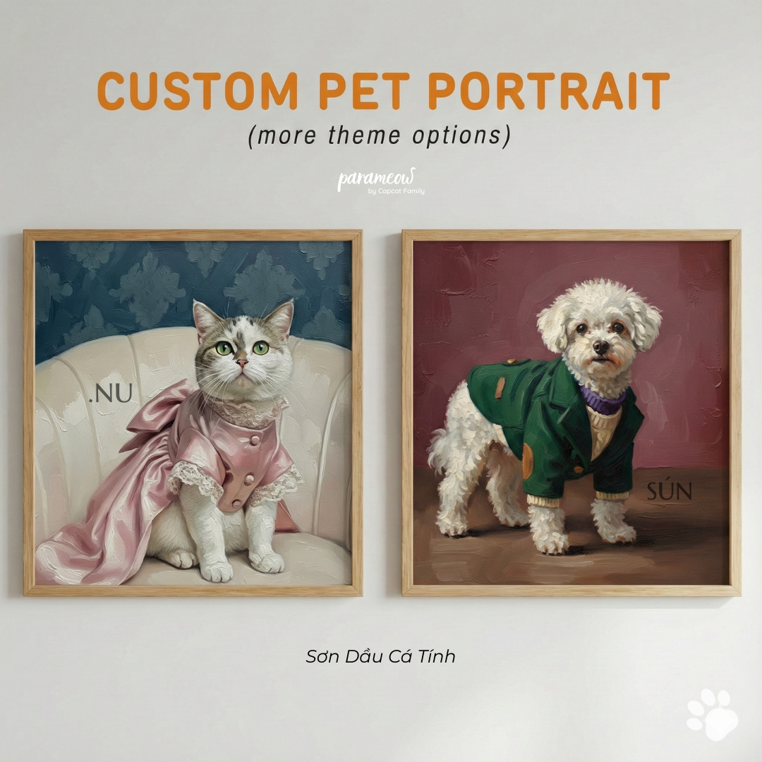 Tranh Thú Cưng Cá Nhân Hoá - Parameow by Capcat Family