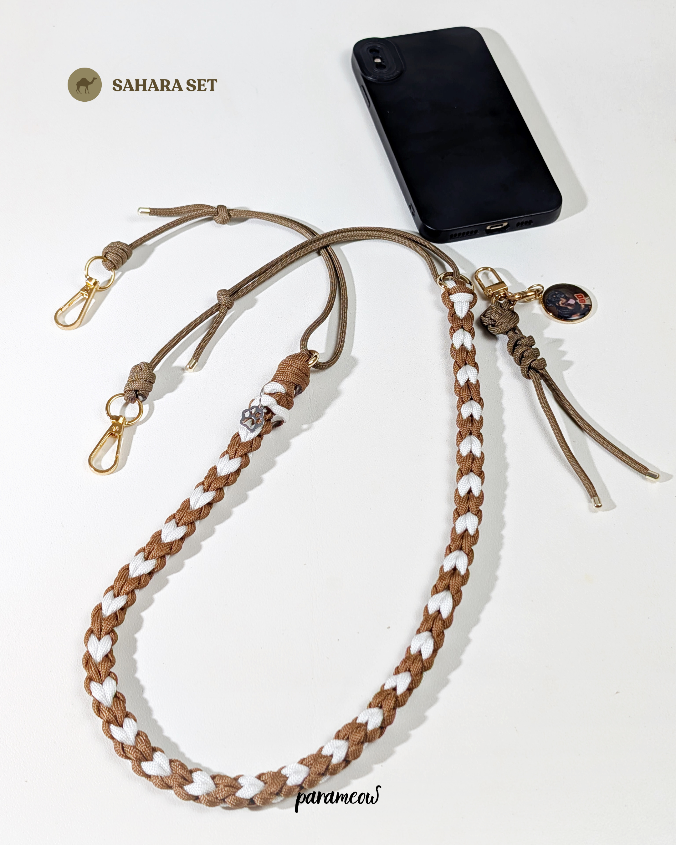 Sahara Set | Combo set quà cho chó mèo - vòng cổ. dây dắt, charm phụ kiện cá nhân hoá