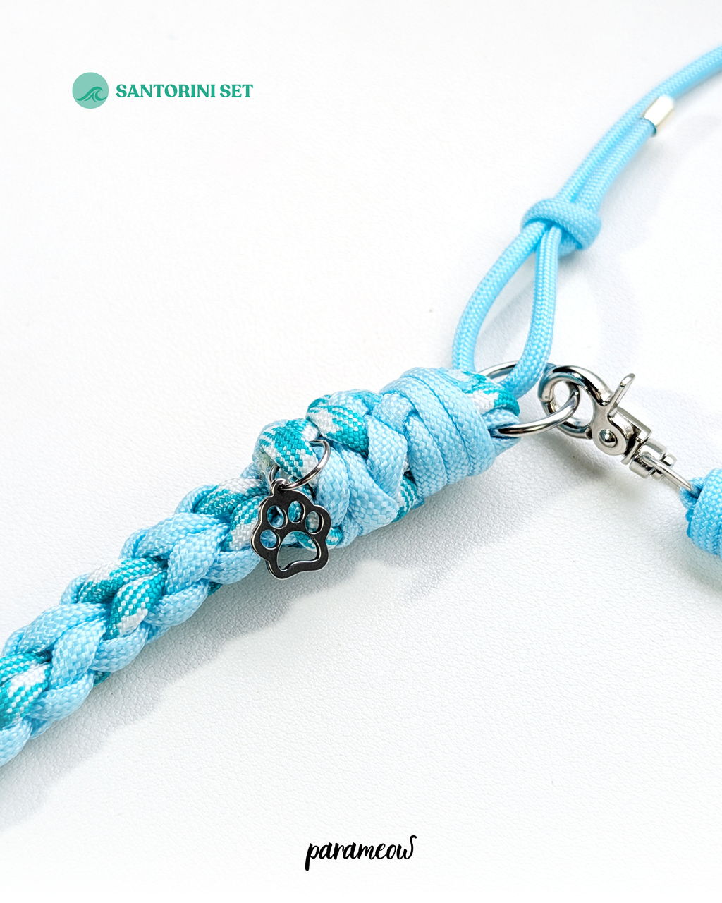 Santorini Set | Combo set quà cho chó mèo - vòng cổ, dây dắt, charm cá nhân hoá